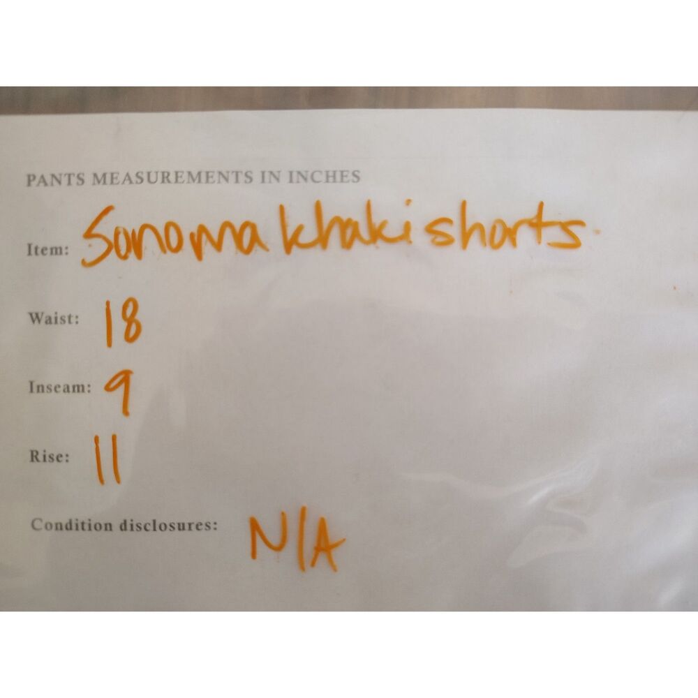 Sonoma Men’s Flexwear Shorts Khaki Taupe Stretch Flat Front - Picture 4 of 4